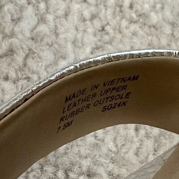 Michael Kors Silver Slingback Heels - Picture 7 of 8